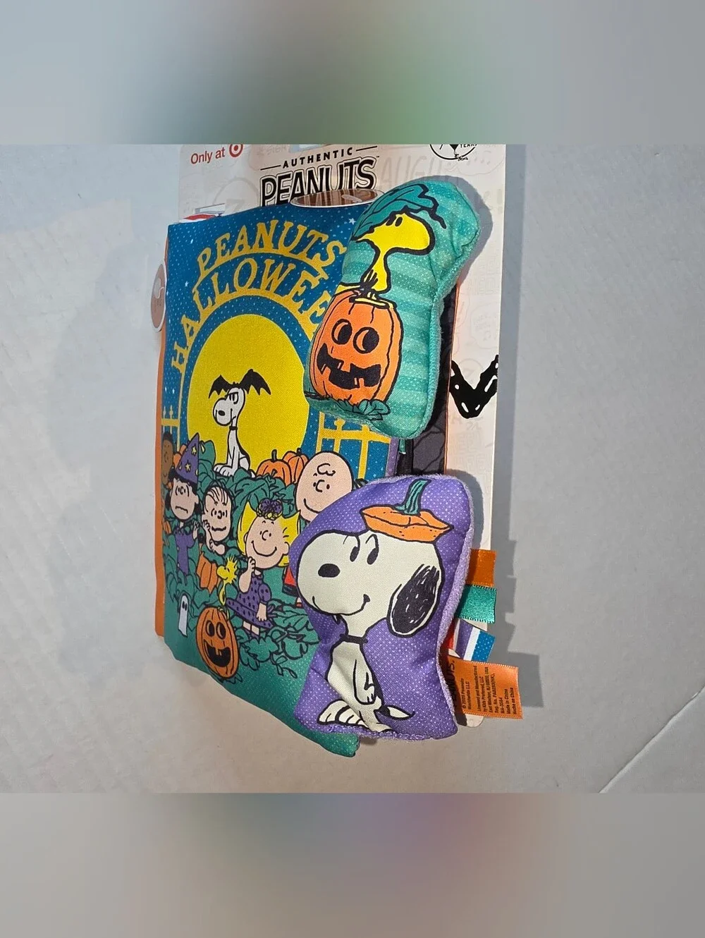Peanuts Halloween Baby Deluxe Soft Book Set W/Two Removeable Characters